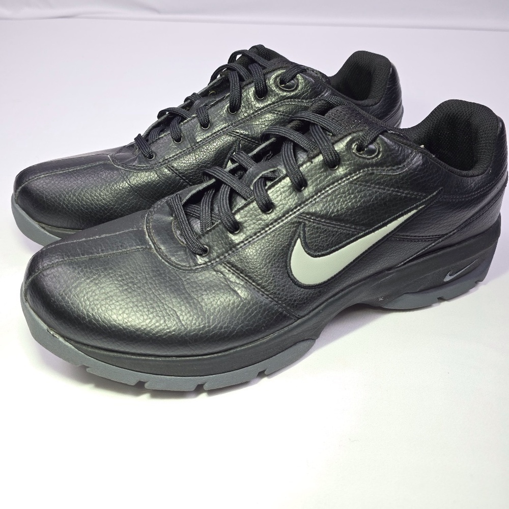 NIKE Golf Shoes 312240-001 Black Gray SP-3 Athletic Lace Up Mens Size 9